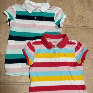 Tommy Hilfiger Kids Polo Shirt - Red, Yellow, Blue, Pink/Green Stripes